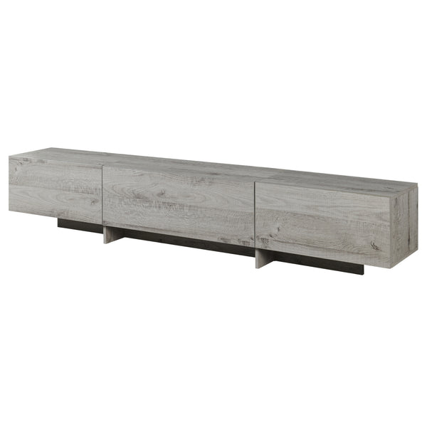 TV-skab Kapipimso med 3 klapper 194x31x37 cm egetræslook, grå [en.casa]