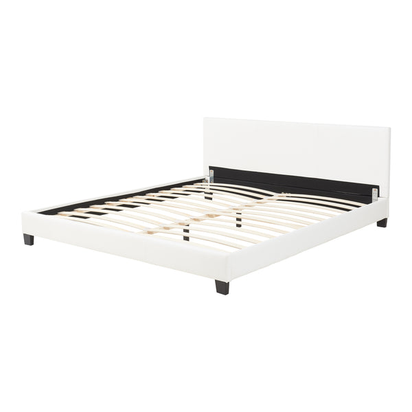 Kunstlæderseng Albacete 160x200cm Hvid Corium