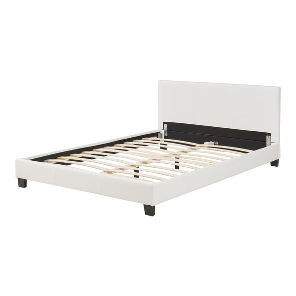Kunstlæderseng Albacete 140x200 cm Hvid Corium