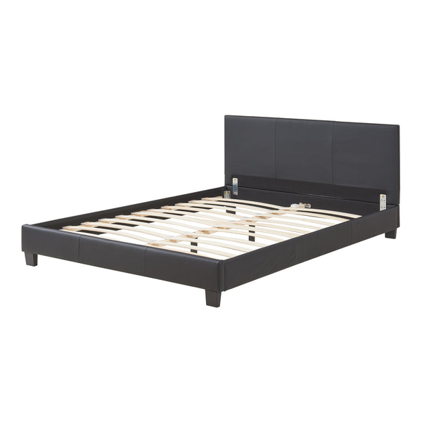 Kunstlæderseng Albacete 140x200 cm Sort Corium