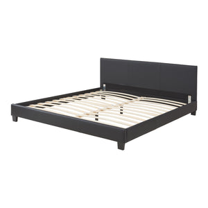 Kunstlæderseng Albacete 180x200cm sort Corium