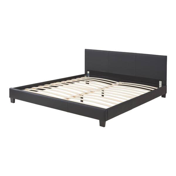 Kunstlæderseng Albacete 180x200cm sort Corium