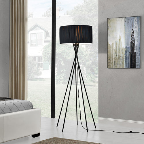 Gulvlampe Black Mikado 1x E27 48x155 cm Sort lux.pro - premiumXL