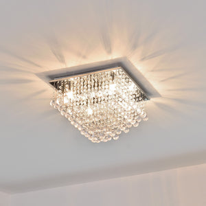 [lux.pro]® Loftlampe Veli Prisma - 4xG9 max. 28W - aluminium/plastik - krom/krystalhvid