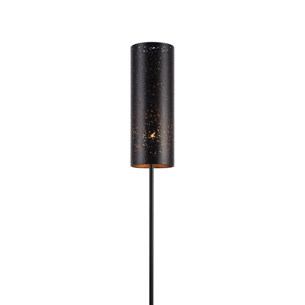 [lux.pro]® Gulvlampe - Perth - 1xE27 - max. 60W - metal - tekstil - sort