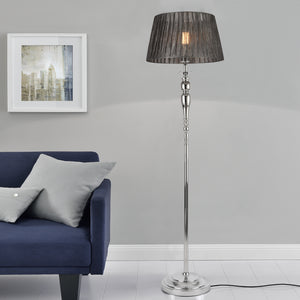 [lux.pro] gulvlampe Lingen- 151xØ40cm - 230V, 50Hz - 1xE27 - metal / tekstil - grå