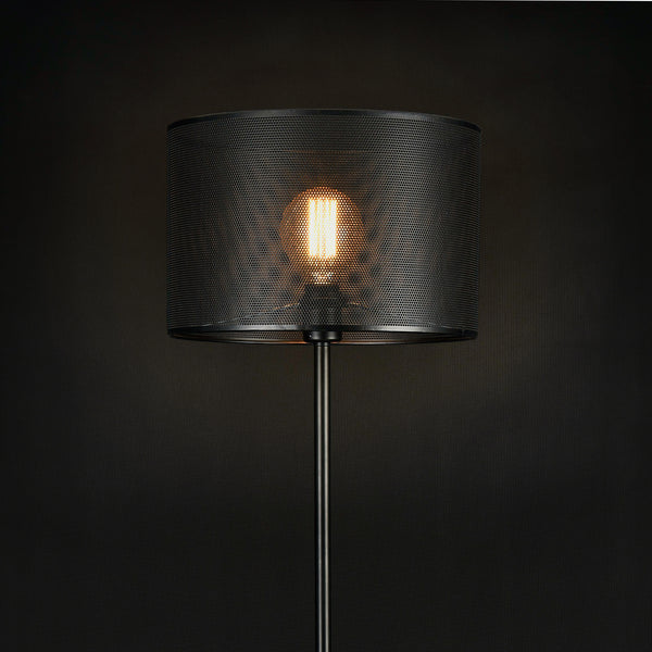  [lux.pro]® Gulvlampe Arensburg - 1xE27, max.60W - 153xØ35 cm - metal - sort