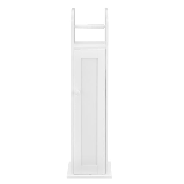 [en.casa]® badeværelsesskab - Toiletpapirholder - 78x20x18cm - hvid - MDF