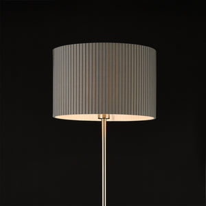 [lux.pro]® Gulvlampe Coimbra - 1xE27 - max.60W - metal - tekstil - grå
