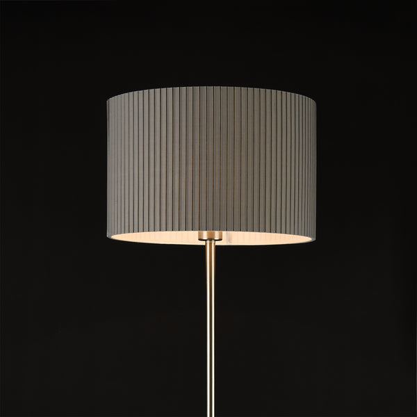 [lux.pro]® Gulvlampe Coimbra - 1xE27 - max.60W - metal - tekstil - grå