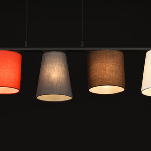 [lux.pro]® Hængelampe - 5 x E14 - max. 40W - 150x105x20cm - metal / tekstil