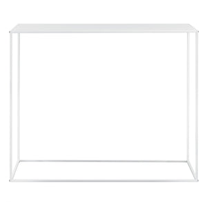 [en.casa]® Sidebord - aflastningsbord - 95x110x32cm - metal - ridsefast - sort