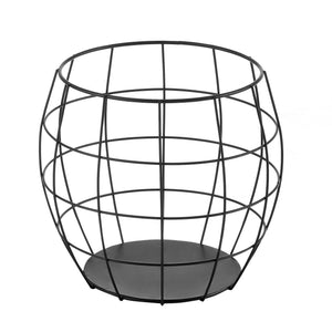  [en.casa] Sofabord - sengebord sæt - 3 stk. - aftagelig bordplade / bakke - metal - sort - Ø19,5cm - højde: 30 / 38 / 50 cm