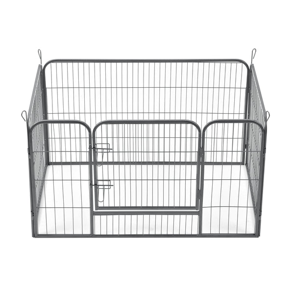 Hvalpebane 125x85x70 cm stål sølv pro.tec