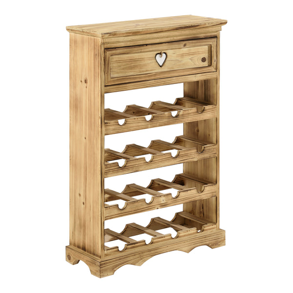 Vinreol Mosel 86x55x22 cm til 16 flasker med skuffe en.casa