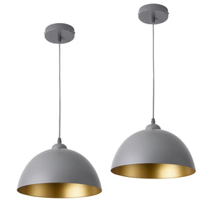 Sæt med 2 pendler Toulon metal grå-guld lux.pro