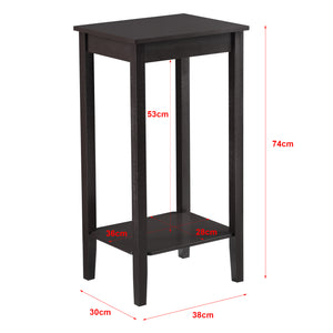 Sidebord Thun 74x38x30 cm MDF kaffefarvet en.casa