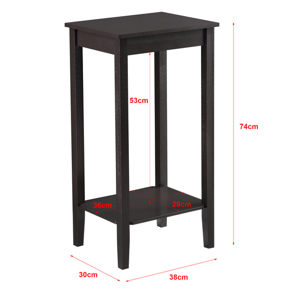 Sidebord Thun 74x38x30 cm MDF kaffefarvet en.casa