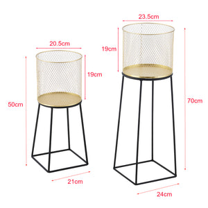 Urtepotteskjuler titmouse 2-delt sort-guld farvet en.casa