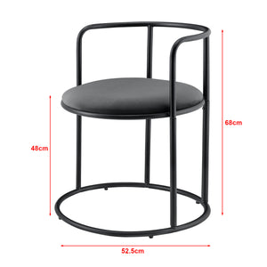 Bord med 2 stole Älvkarleby Black en.casa