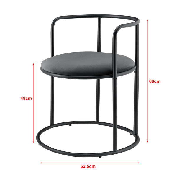 Bord med 2 stole Älvkarleby Black en.casa