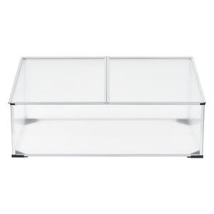 Hoorn køleramme med tag opdelt i grene 100x60x40 cm aluminium polycarbonat en.casa