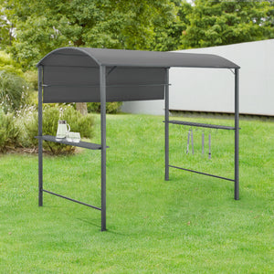 Pyrgos grillpavillon 215 x 220 x 140 cm mørkegrå en.casa