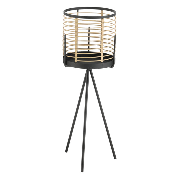 Plantestativ Lasne sæt af 2 metal sort beige en.casa