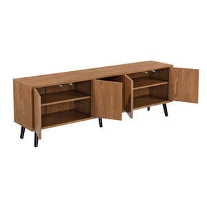 Tv-bord Hedemora 140x30x45,5 cm Mørkt træ en.casa