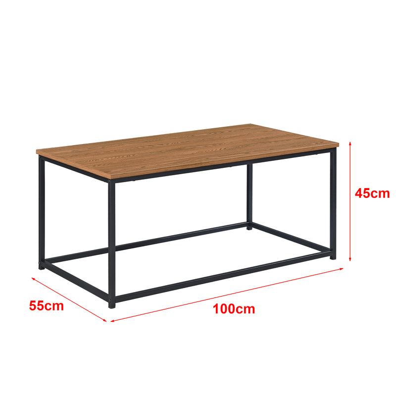 Målskitse Sofabord Esbjerg 100x55x45cm Mørkt træ en.casa