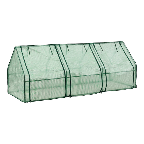 Minidrivhus Höflein 240x90x90cm gittergrøn [en.casa].