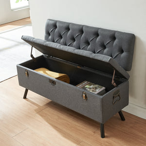 Kiste Malmöhus 110x48x75cm mørkegrå [en.casa].