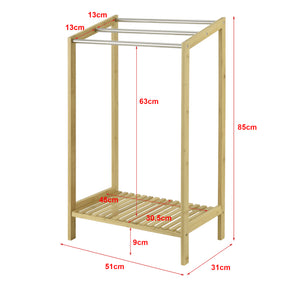 Bambus håndklædestang Kautokeino 51x31x85 cm [en.casa].