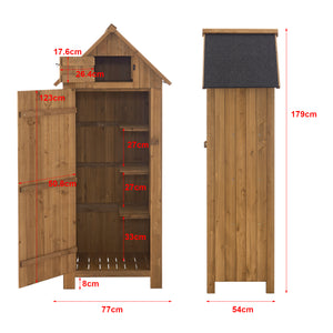 Værktøjsskab Ottrott 179x77x54cm Brændeopbevaring Brændereol [en.casa].