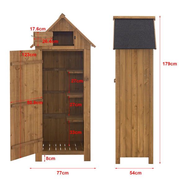 Værktøjsskab Ottrott 179x77x54cm Brændeopbevaring Brændereol [en.casa].