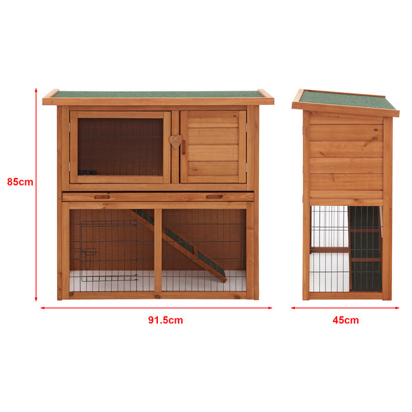 Kaninbur Nidda 85x91,5x45cm grantræ [en.casa]