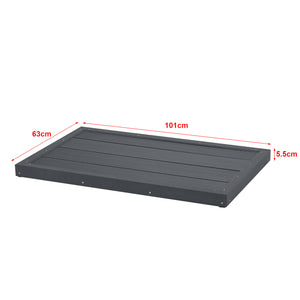 WPC bundplade Nürtingen til solbruser 101x63x5.5cm [en.casa]
