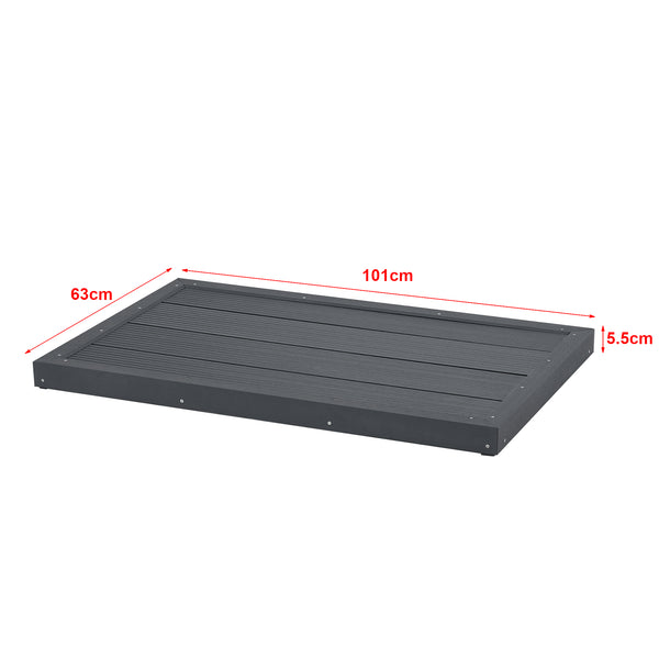 WPC bundplade Nürtingen til solbruser 101x63x5.5cm [en.casa]
