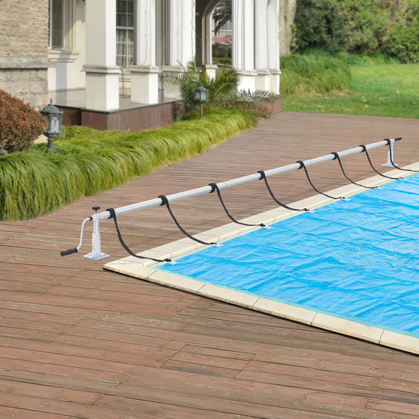 Pool roll-up enhed Oliveti med skydere i aluminium [en.casa]