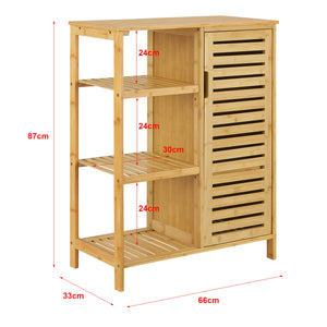 Badeværelsesskab Vetlanda bambus 87x66x33 cm [en.casa].