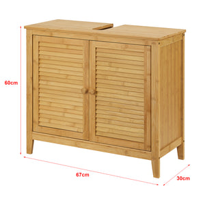 Bambus håndvask underskab Värmdö 60x67x30cm [en.casa].
