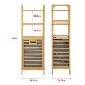 Vasketøjsstativ i bambus Tidaholm 118x39,5x30,5cm [en.casa].