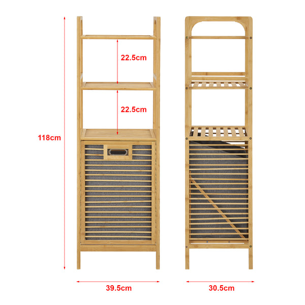 Vasketøjsstativ i bambus Tidaholm 118x39,5x30,5cm [en.casa].