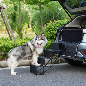 Colchester 4-trins hundetrappe op til 55 kg metal/polyester [en.casa].