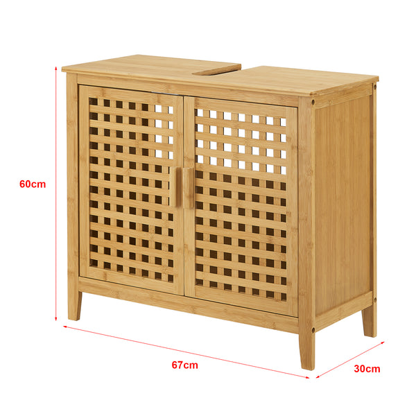 Vaskeunderskab Ingmarsö 60x67x30 cm bambus [en.casa].