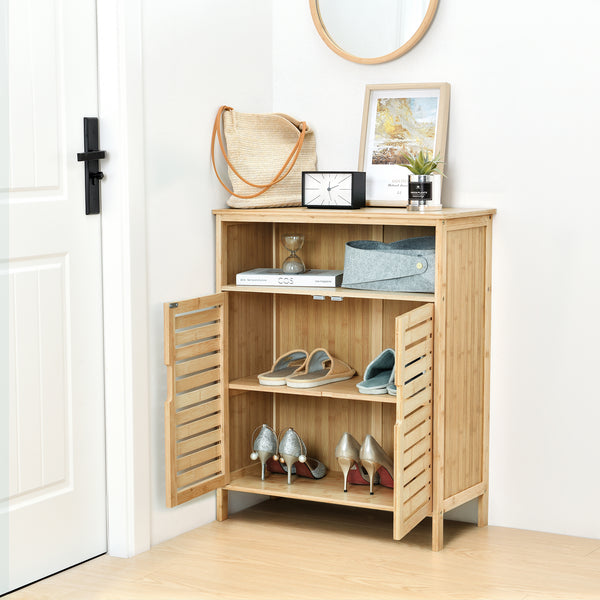 Badeværelsesskab i bambus Eslöv 81x65,5x31 cm [en.casa].