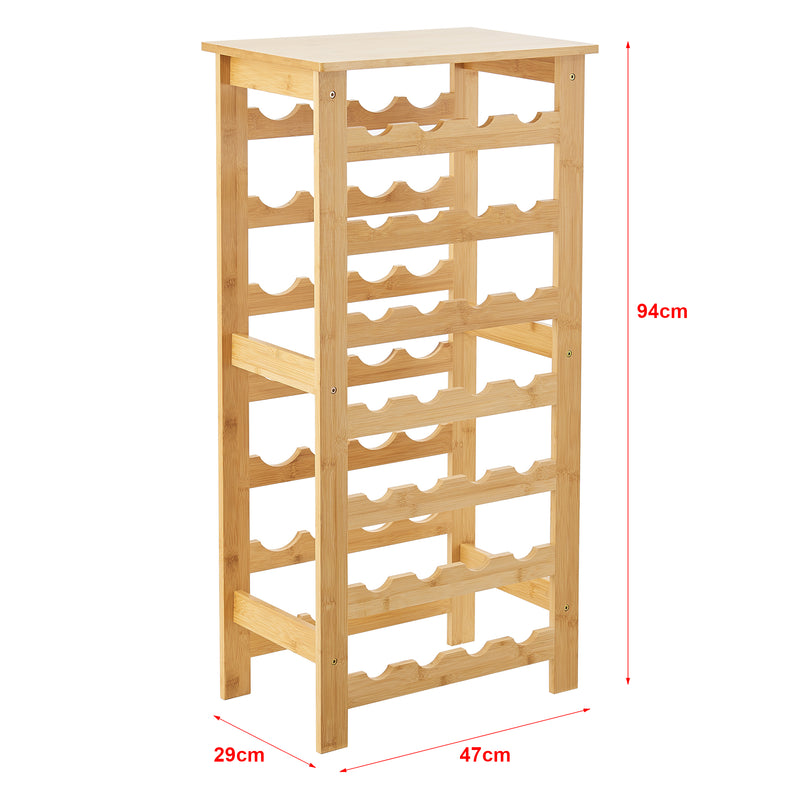 Målskitse Vinreol Äänekoski 94x47x29 cm bambus natur [en.casa].