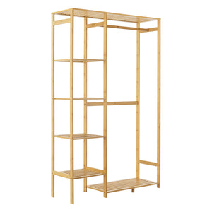 Knagerække Eurajoki 139x100x40 cm naturlig bambus [en.casa].