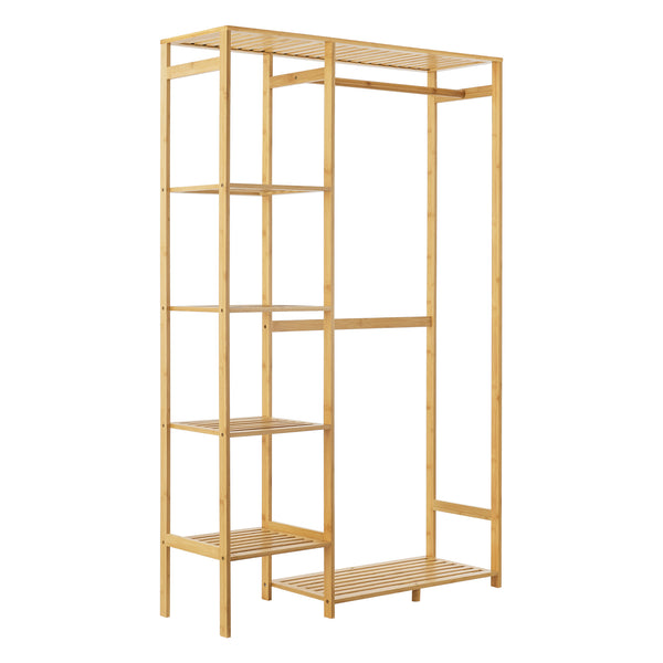 Knagerække Eurajoki 139x100x40 cm naturlig bambus [en.casa].