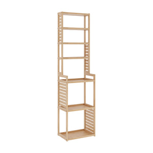 Stående hylde Forssa 165 x 42 x 28 cm naturlig bambus [en.casa].